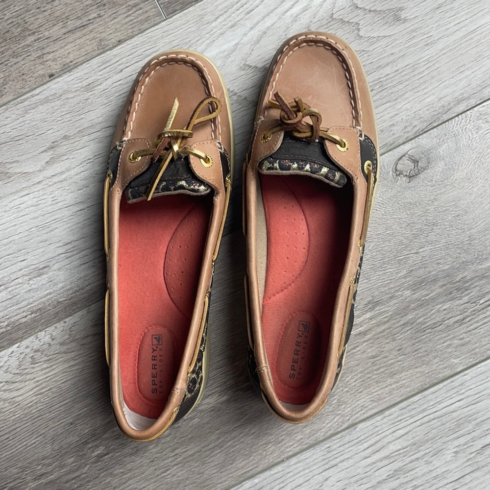 Cheetah sparkly sperry loafers